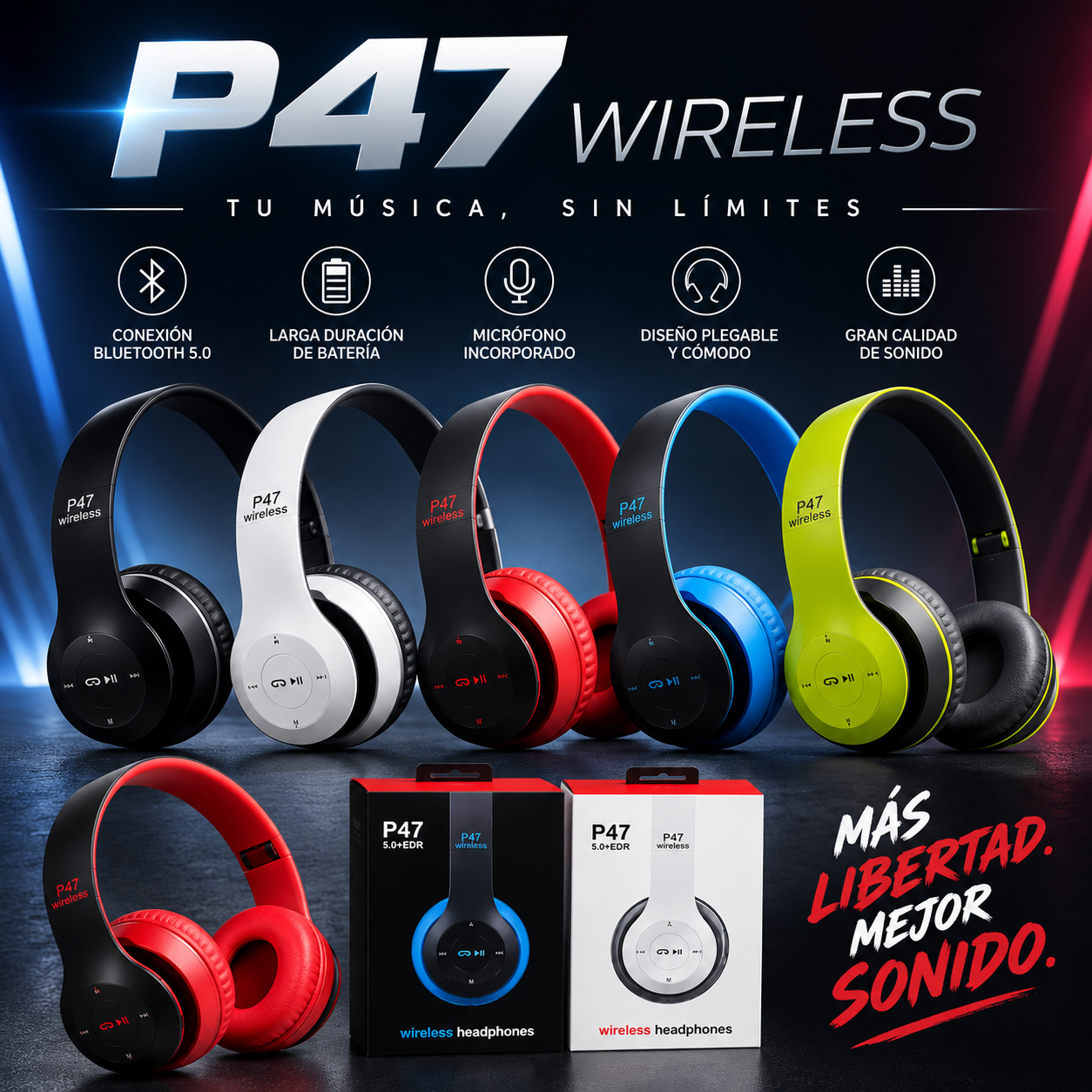 W - Audifonos Bluetooth P47