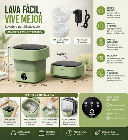 Mini Lavadora 6L Portatil 220V