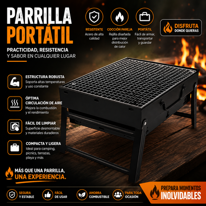 Parrilla plegable