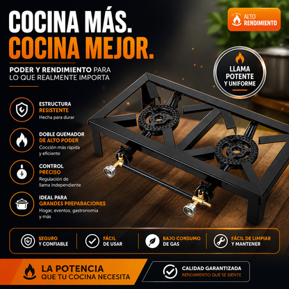 Estufa de Gas de Emergencia 2 fogones