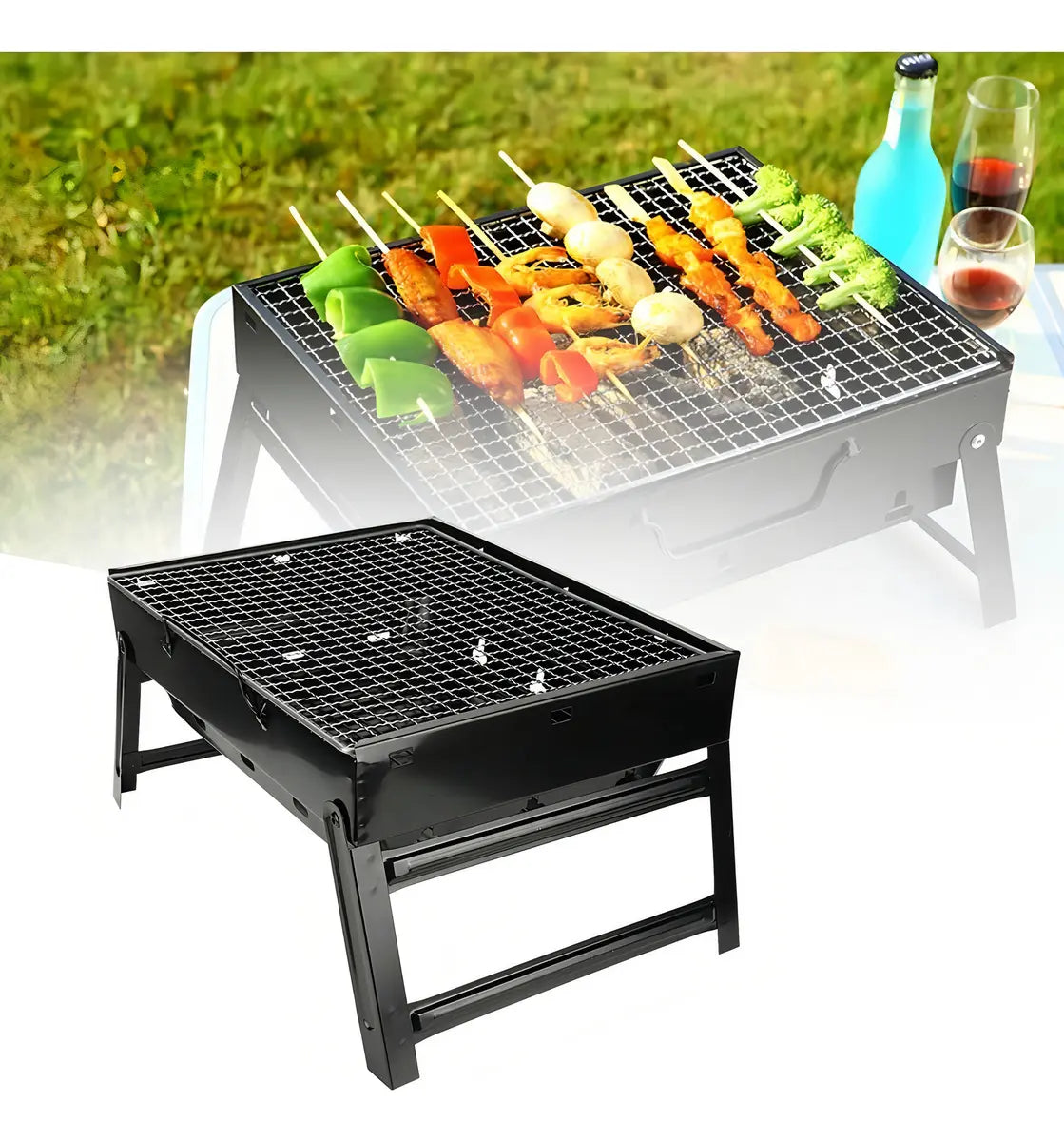 Parrilla plegable