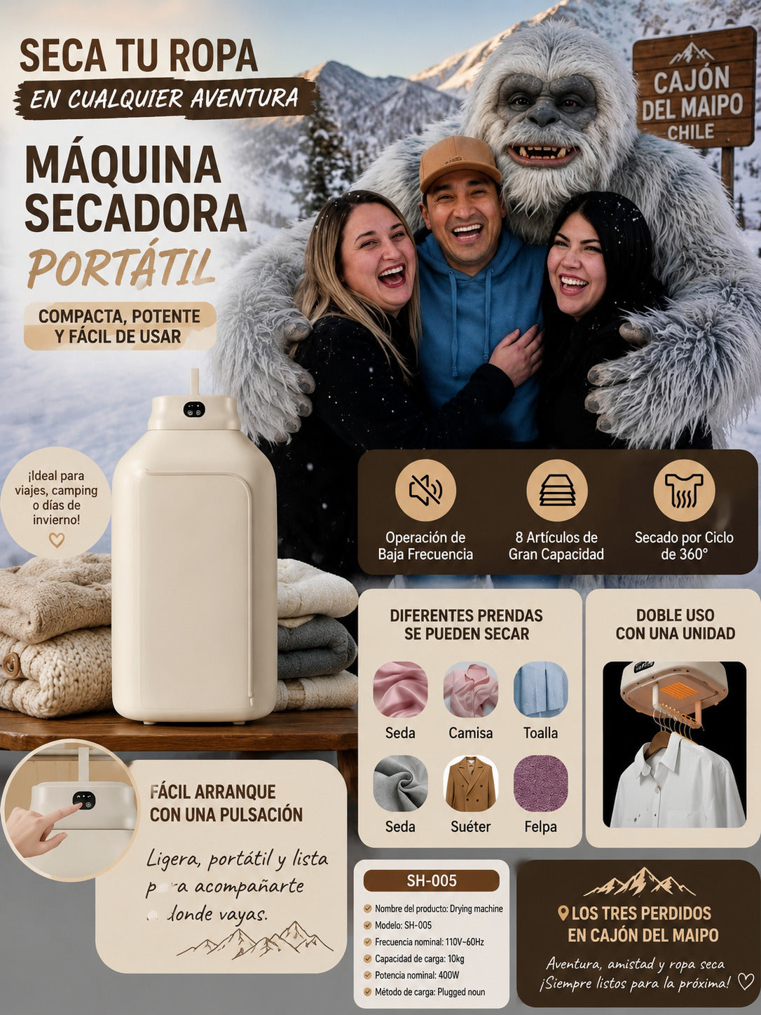 Secadora Ropa Portátil