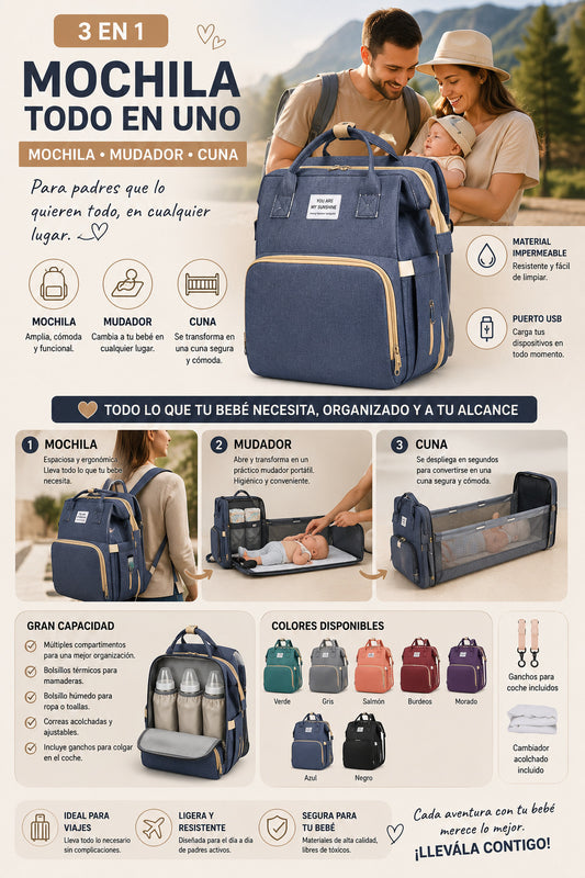 Mochila Mudador 3 en 1