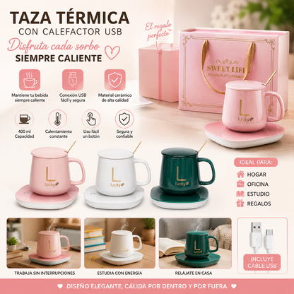 Taza De Ceramica Termica USB